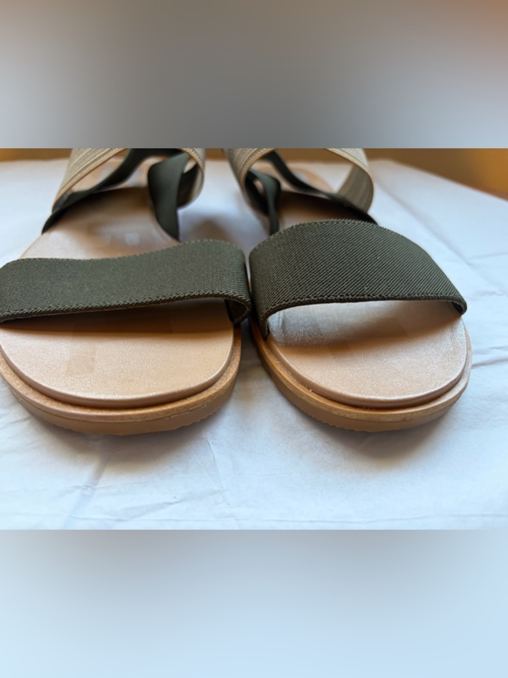Sorel Women’s Ella II Strap Sandals Olive Green/Gum Size 10.5 - Picture 3 of 15